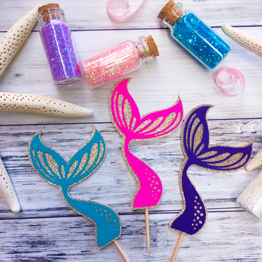 Mermaid Tail Cupcake Toppers